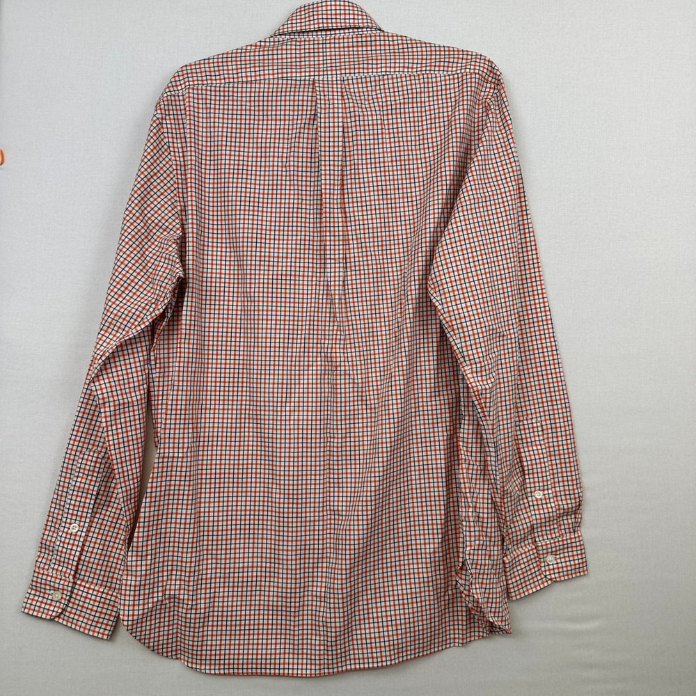 Ralph Lauren Plaid Button Down Shirt Men's M Orange Green Cotton - Picture 7 of 10